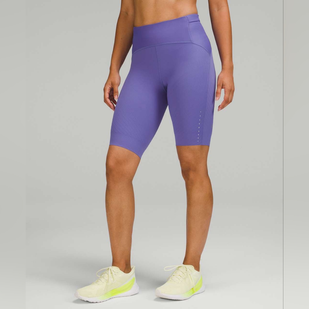 Nwt $108 Lululemon Senseknit Running High-Rise Short 10" Charged Indigo Size 2